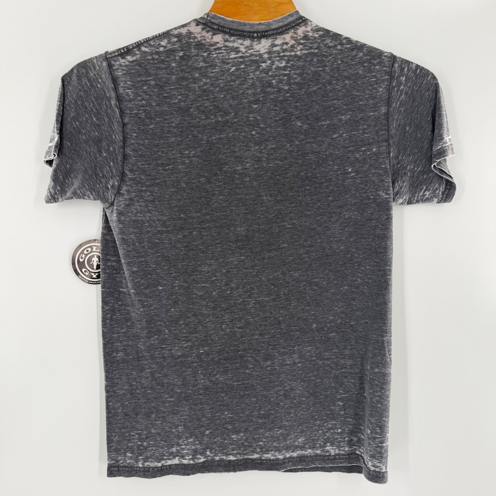 Golds Gym Mens Clear Your Mind Of Cant Graphic T-Shirt Gray Burnout XL New - Picture 4 of 4